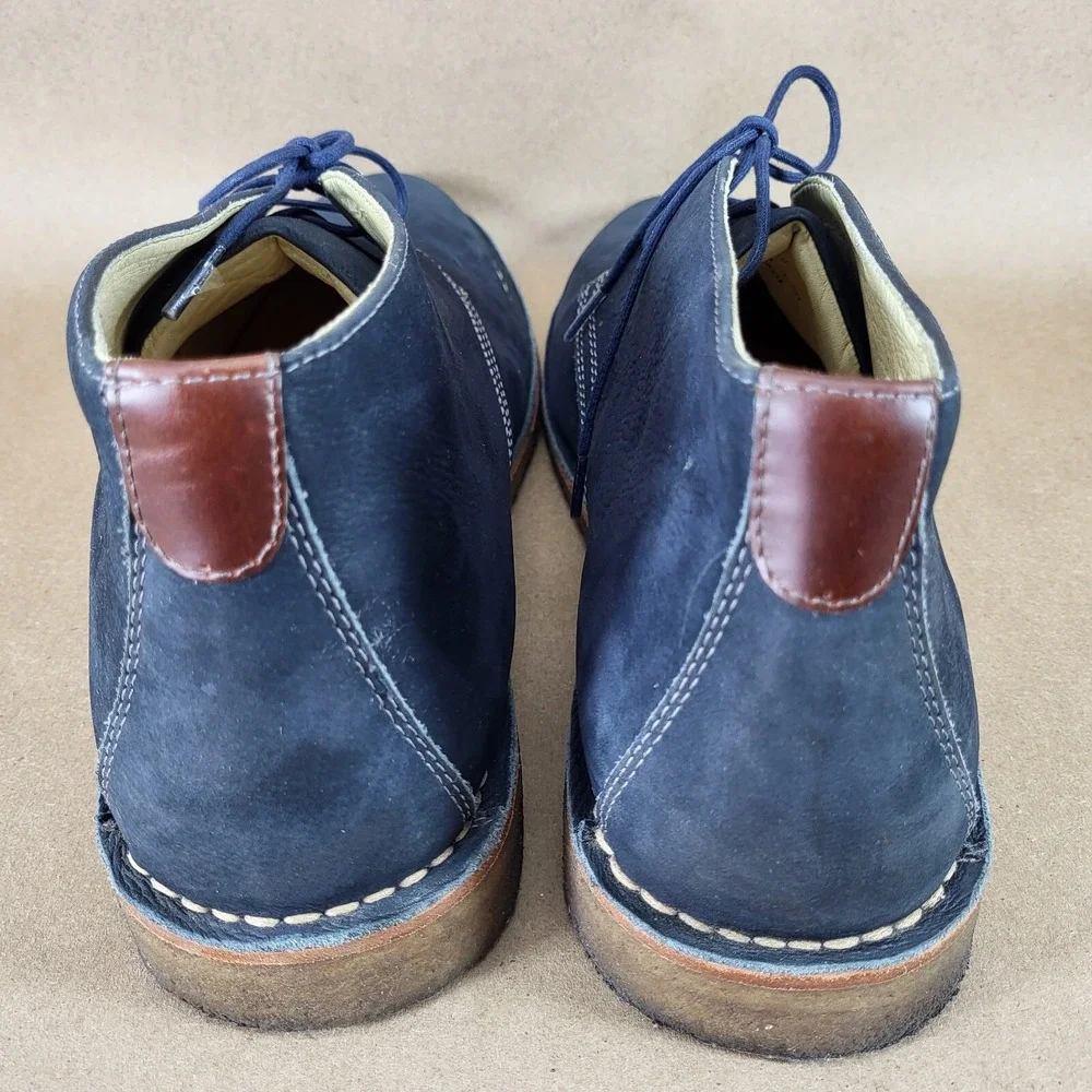 Johnston Murphy Men's 13 M Medium Blue Sheepskin Chukka Shoes Boots 25-3498